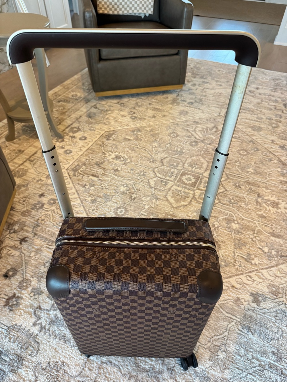 Louis Vuitton Brown Damier Ebene Rolling Carry-On